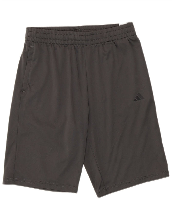 Pantaloni scurți sport adidas băieți 13-14 ani poliester gri