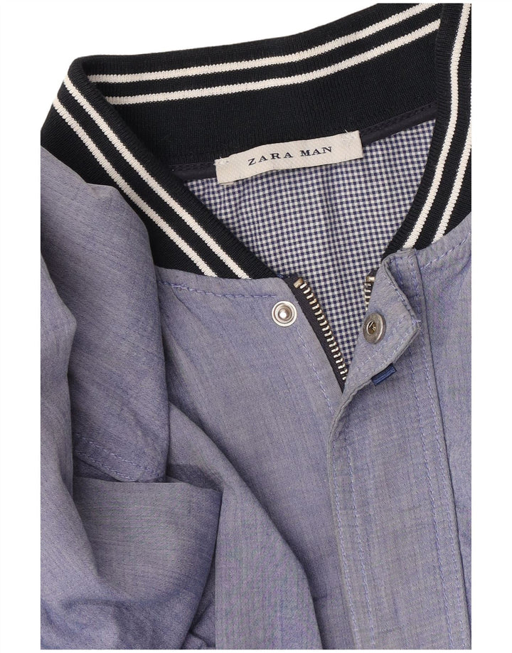 Bomber pentru bărbați Zara UK 38 Medium Blue