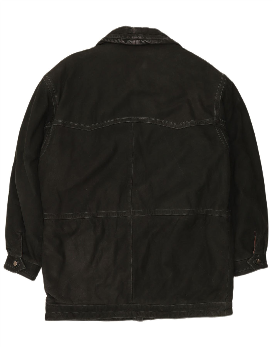 Palton din piele pentru bărbați VINTAGE IT 52 XL din piele neagră