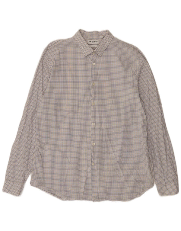 Cămașă pentru bărbați Lacoste Slim Fit Mărimea 44 17.5 XL, bumbac vichy multicolor