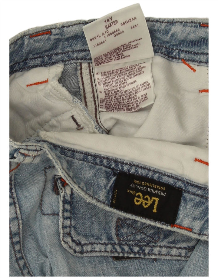 Lee Boys Baxter Denim Shorts 13-14 Ani W28 Blue Bumbac