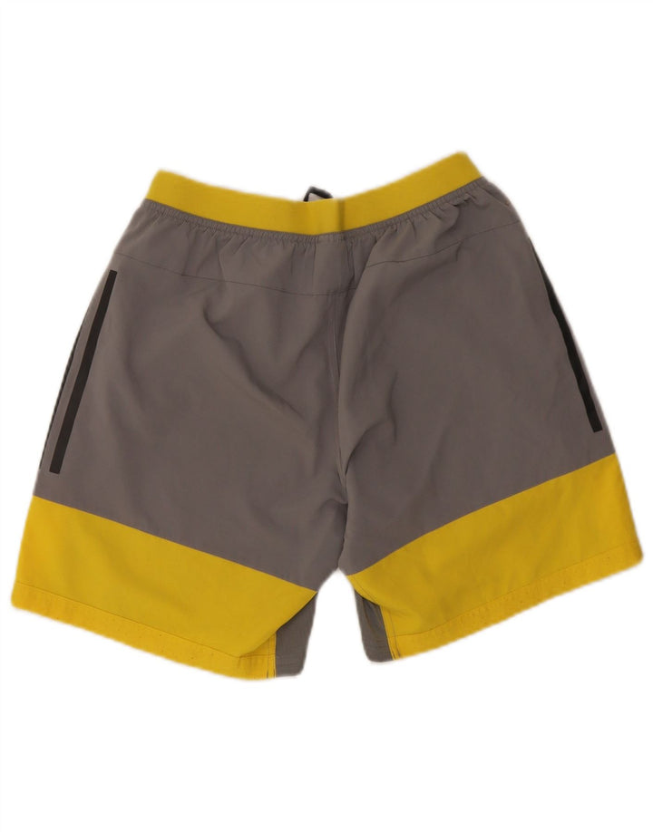 Pantaloni scurți sport pentru bărbați Adidas, gri, poliester color bloc