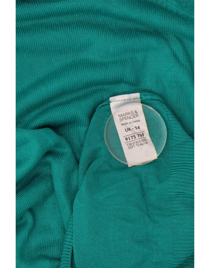 Pulover pentru femei Marks & Spencer cu gât rulat, UK 14, verde mediu