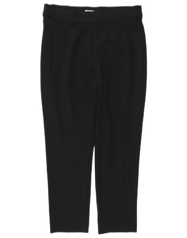 Pantaloni tăiați pentru femei Marks & Spencer UK 12 Medium L30 L24 Negru