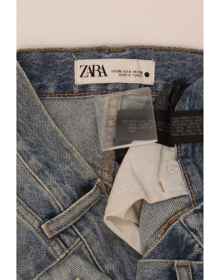 Pantaloni scurți din denim pentru femei Zara EU 38 Small W28 Blue Bumbac
