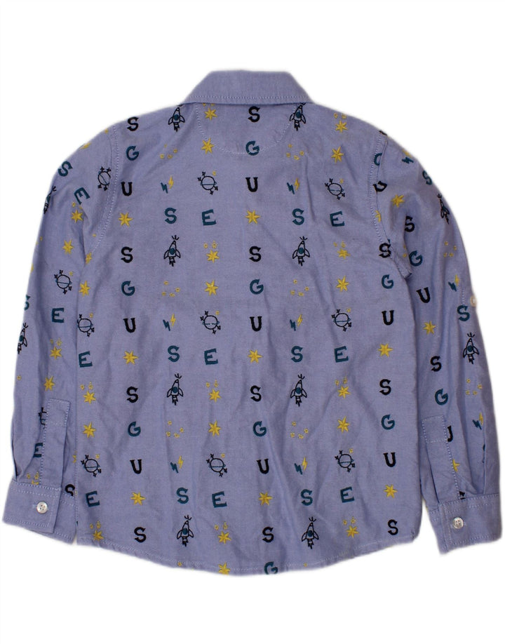 Cămașă Grafică GUESS Băieți 3-4 Ani Bumbac Albastru