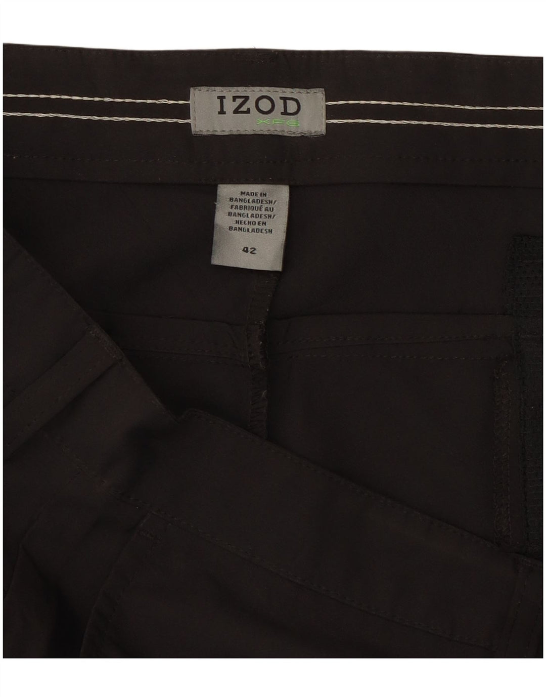 Pantaloni scurți chino Izod pentru bărbați W42 2XL poliester negru