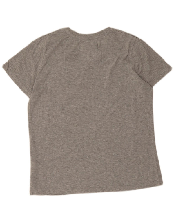 Tricou grafic Superdry pentru femei Top UK 14 mare bumbac gri