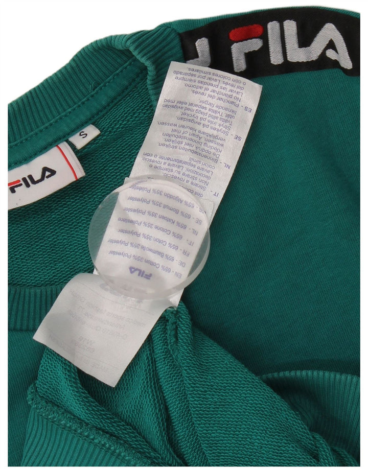 Hanorac cu grafică Fila pentru bărbați Pulover mic verde bumbac