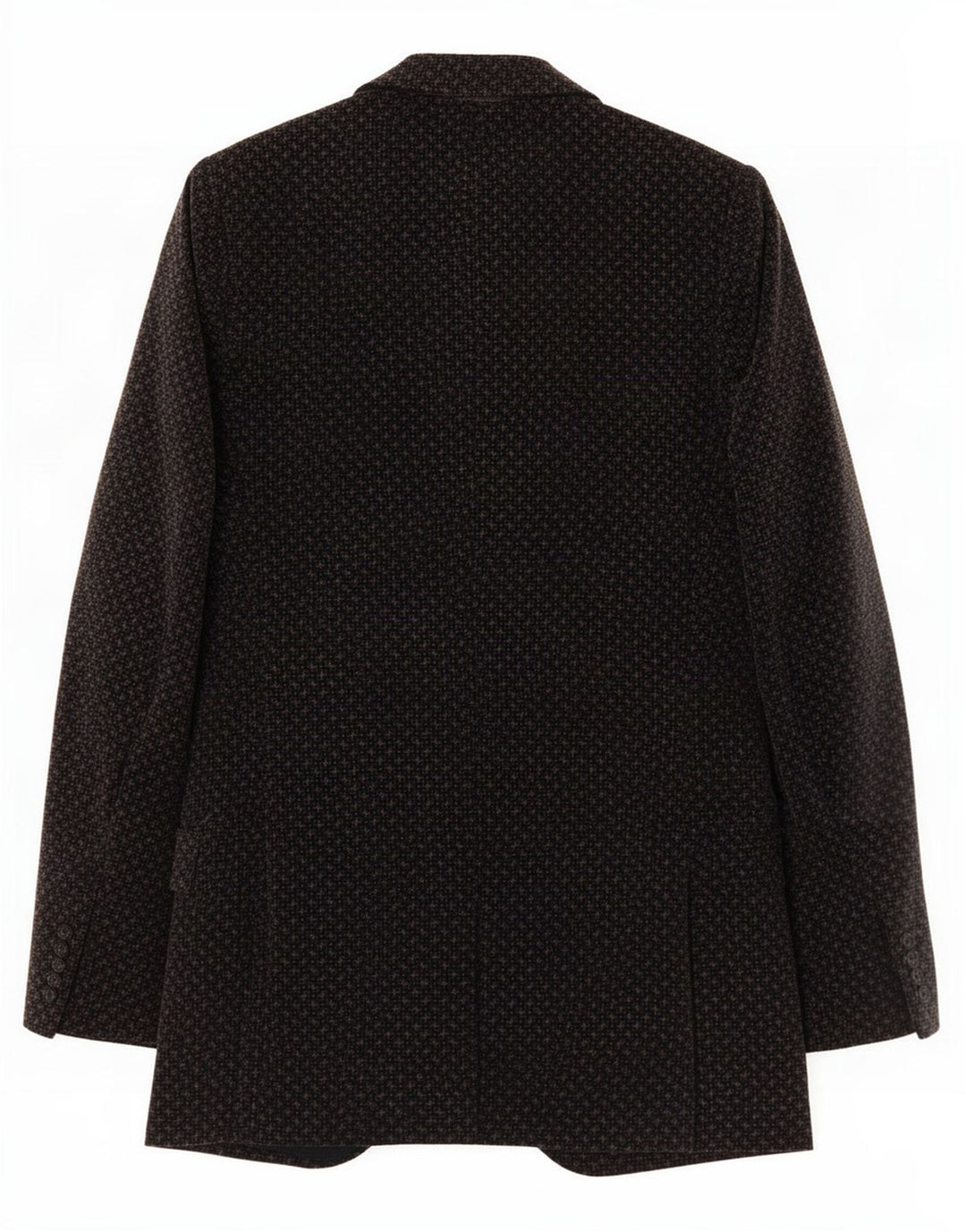 Jachetă vintage pentru bărbați din catifea cu 2 nasturi IT 50 mare negru geometric