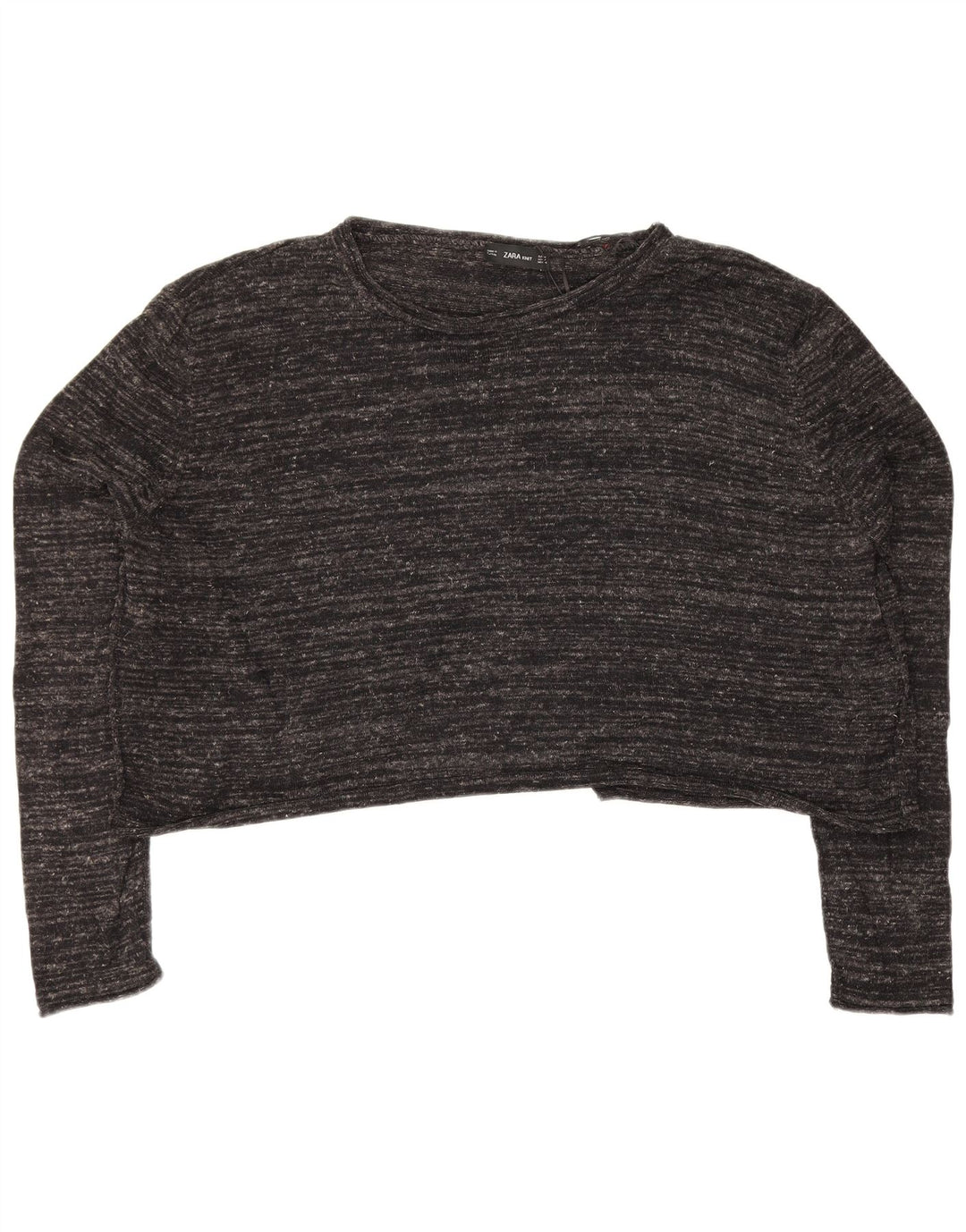 Top supradimensionat pentru femei Zara cu mânecă lungă UK 14 Medium Gri Pete