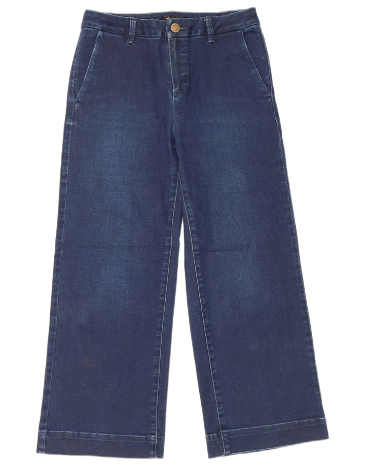 Massimo Dutti Blugi cu picioare largi pentru femei L26 L23 Albastru