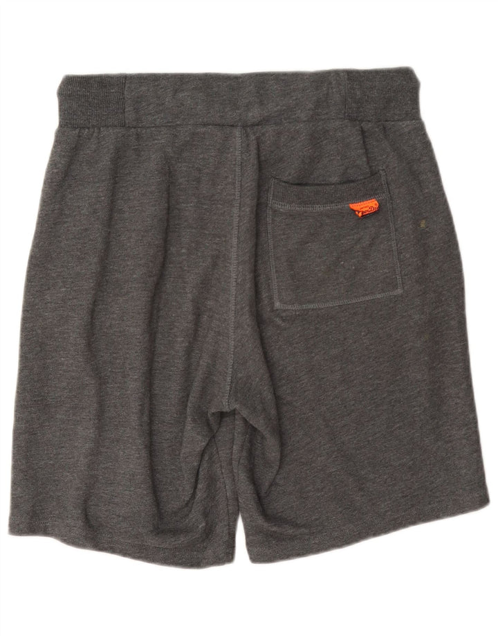 Pantaloni scurti de sport grafic Superdry pentru bărbați, bumbac, gri mici