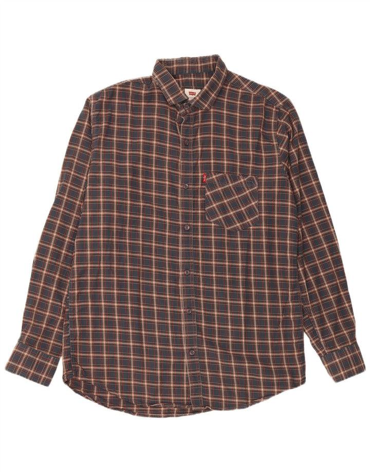 Cămașă pentru bărbați Levi's Slim Fit XL bleumarin, carouri