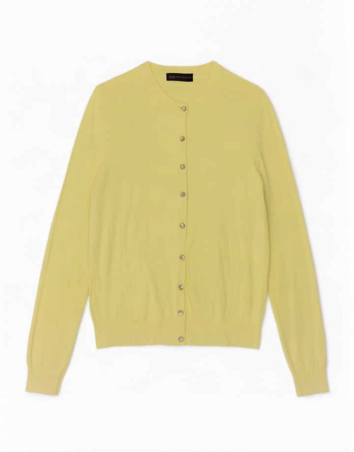 Pulover cardigan pentru femei Marks & Spencer UK 12, viscoză galbenă medie