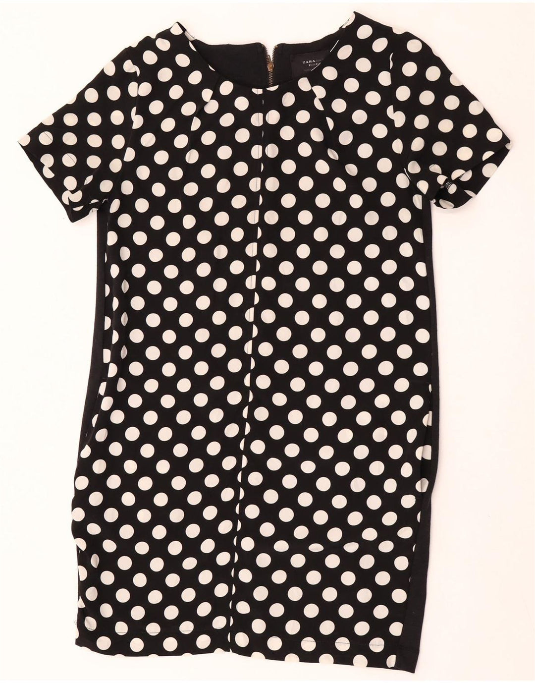 Rochie de damă Zara Marea Britanie 12 Poliester cu buline negru mediu