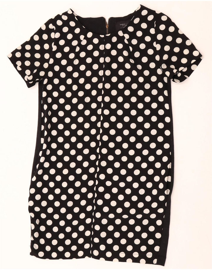 Rochie de damă Zara Marea Britanie 12 Poliester cu buline negru mediu