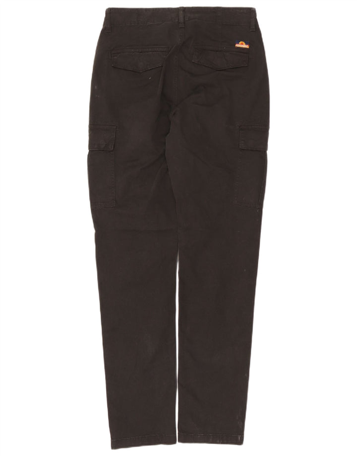 Pantaloni cargo subțiri Superdry pentru bărbați W28 L32 bumbac negru