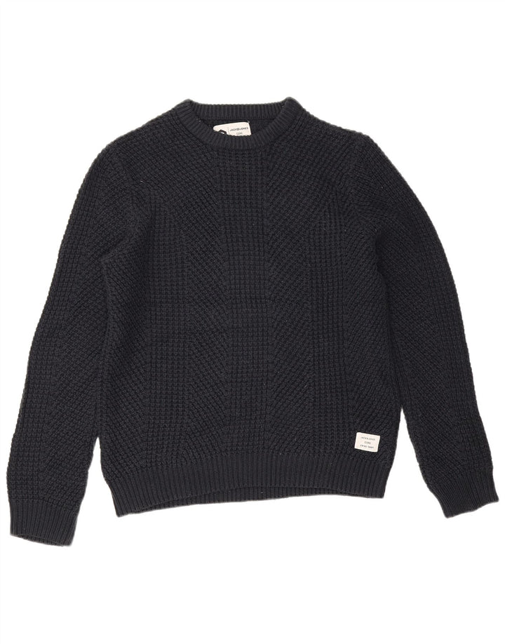 Pulover Jack & Jones pentru bărbați Core Crew Deck, bumbac mediu albastru bleumarin