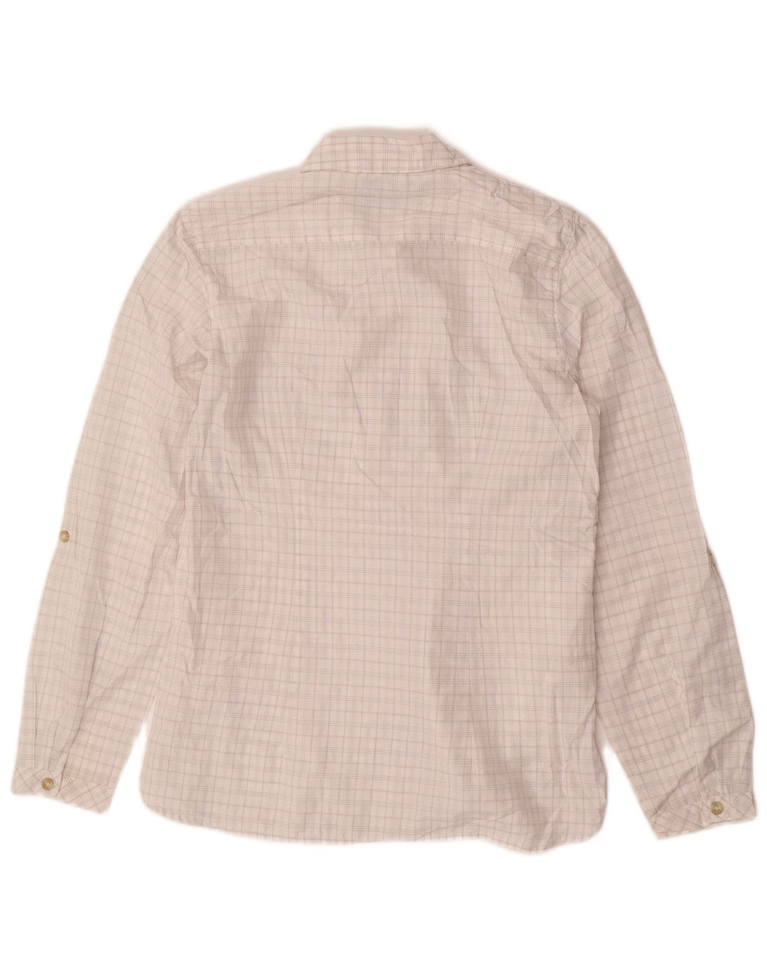 EDDIE BAUER Cămașă pentru femei UK 10 Small White Check Poliester