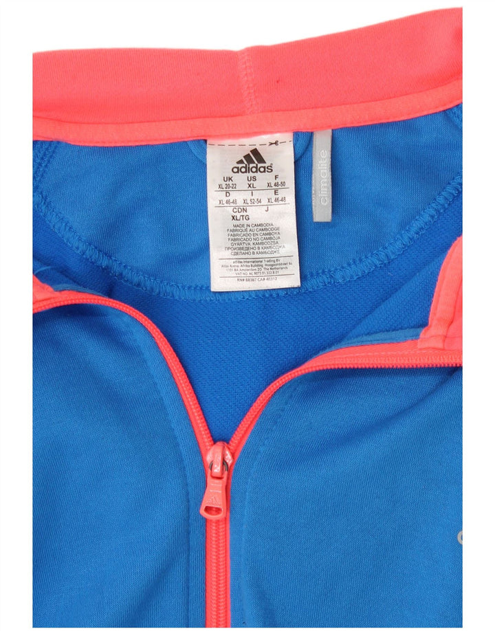 Pulover Adidas Climalite Zip Hoodie pentru femei UK 20/22 XL Poliester albastru
