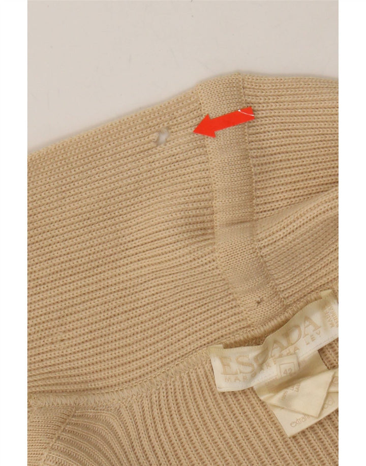 ESCADA Womens Longline Cardigan Sweater EU 42 Large Beige Vintage Escada and Second-Hand Escada from Messina Hembry 