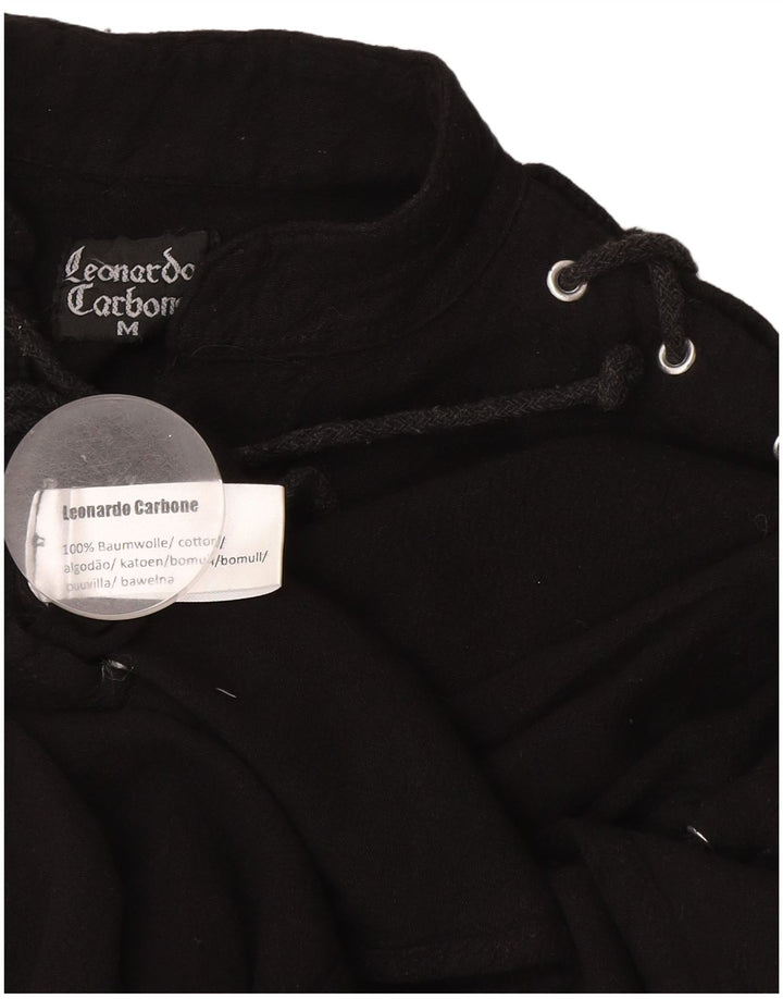 Bluză cămașă pulover pentru femei Leonardo Carbone UK 14 Bumbac mediu negru
