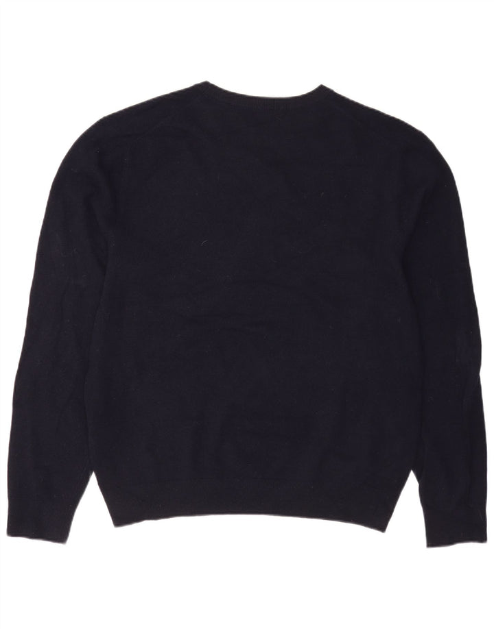 Pulover Gant pentru bărbați, cu gât de barcă, XL, lână bleumarin