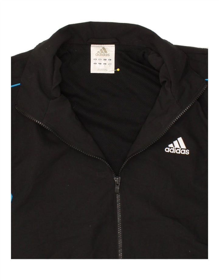 Jachetă de top pentru trening grafic ADIDAS pentru bărbați, mică, neagră, din poliester