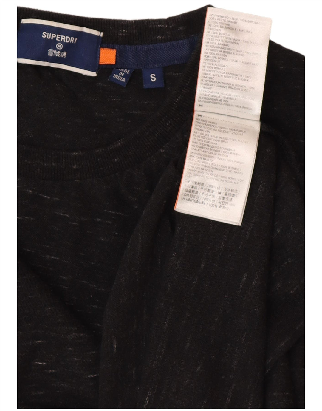 SUPERDRY tricou pentru bărbați Top mic, gri, bumbac cu pete