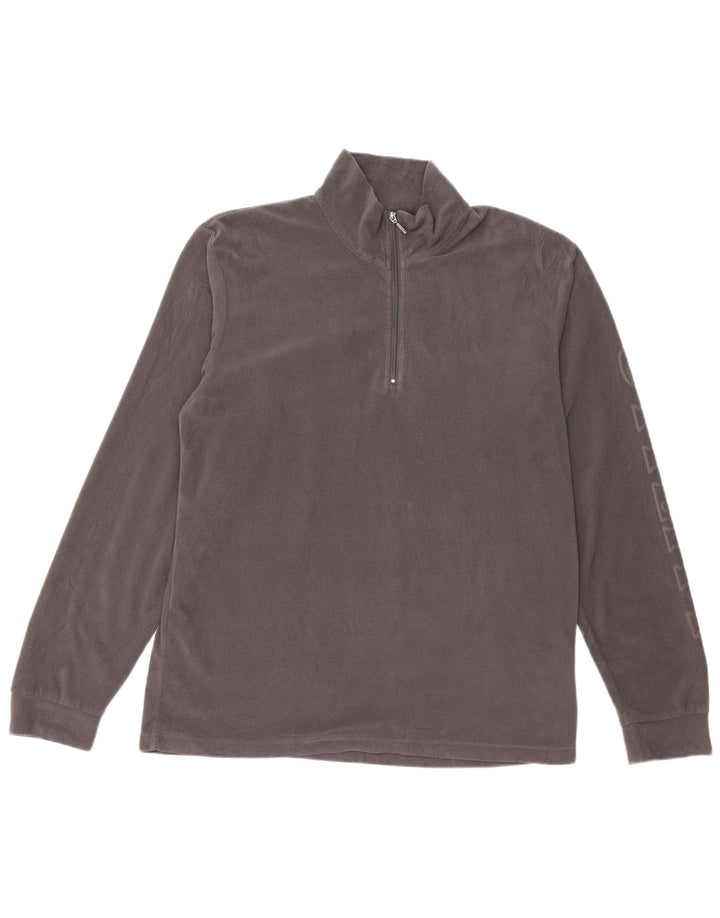 Pulover din lână Diadora pentru bărbați, cu grafică, cu fermoar, XL, poliester, gri