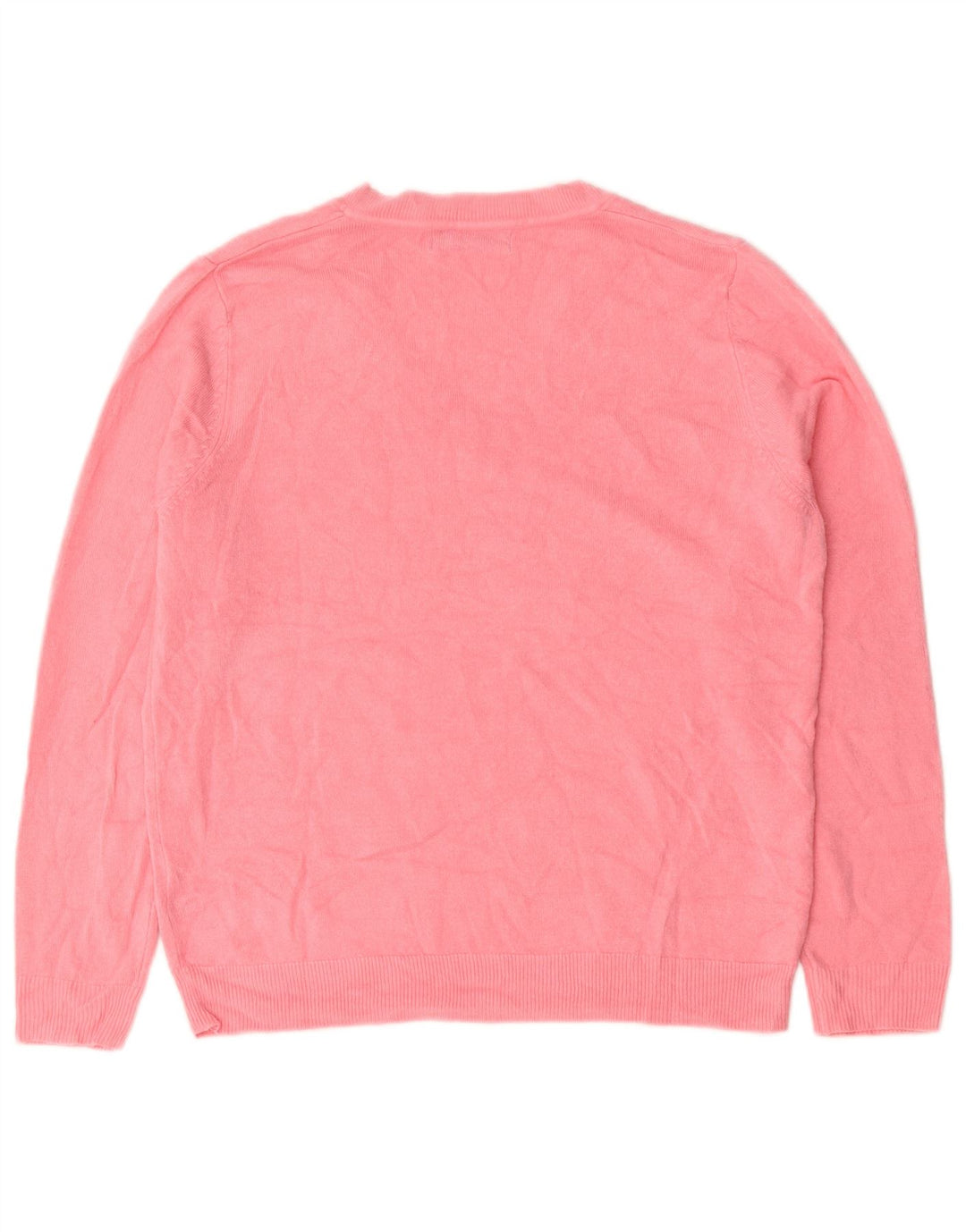 Pulover cu decolteu în V pentru femei Marks & Spencer UK 14 Acrilic roz mediu