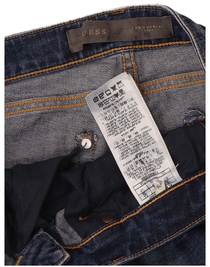 Blugi drepte pentru femei Guess W29 L31 Bumbac albastru