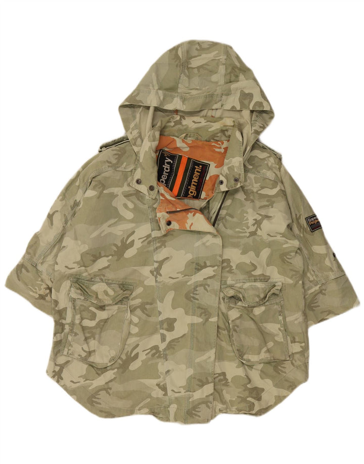 Jachetă militară supradimensionată pentru femei Superdry cu mâneci 3/4 UK 14 Medium Khaki