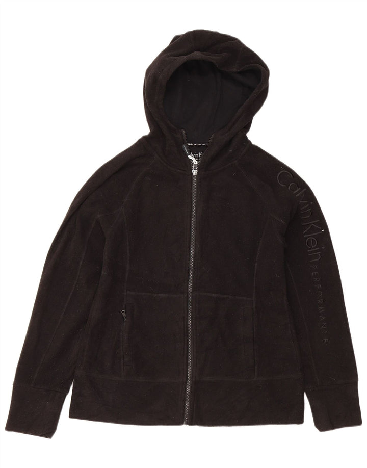 Jachetă din lână cu glugă Calvin Klein pentru femei UK 10 Small Black