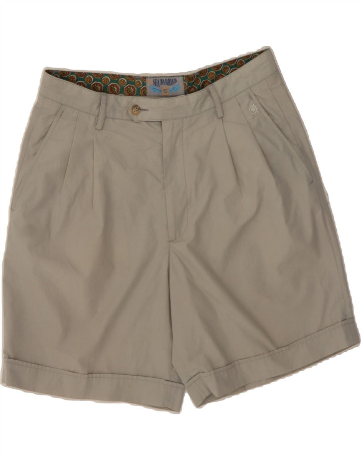 SEA BARRIER Mens Pegged Chino Shorts IT 48 Medium W38  Grey Polyester Vintage Sea Barrier and Second-Hand Sea Barrier from Messina Hembry 