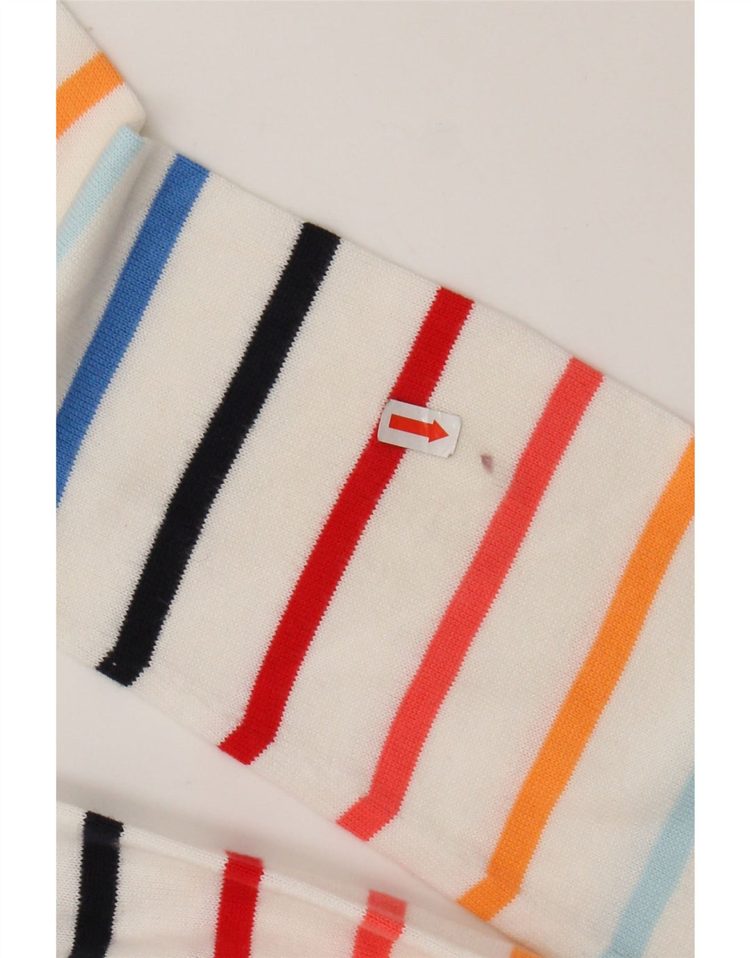 TOMMY HILFIGER Pulover cu decolteu în V pentru femei UK 10 Mic cu dungi albe