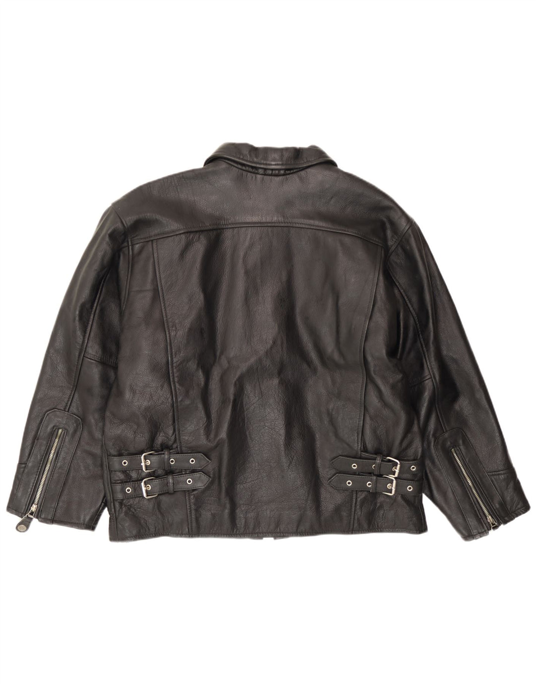 Jachetă din piele vintage pentru bărbați EU 54 2XL din piele neagră