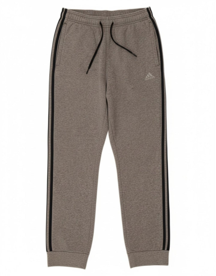 Pantaloni de trening Adidas pentru bărbați Joggeri din bumbac gri mediu