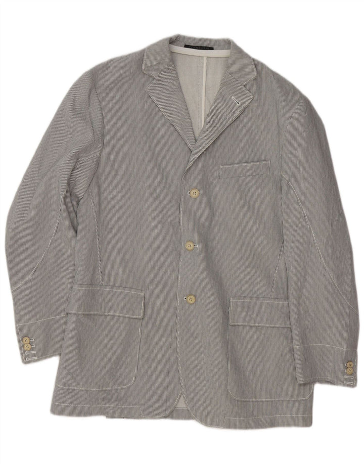 Jachetă Blazer pentru bărbați Corneliani cu 3 nasturi UK 36, Gri mic, cu dungi