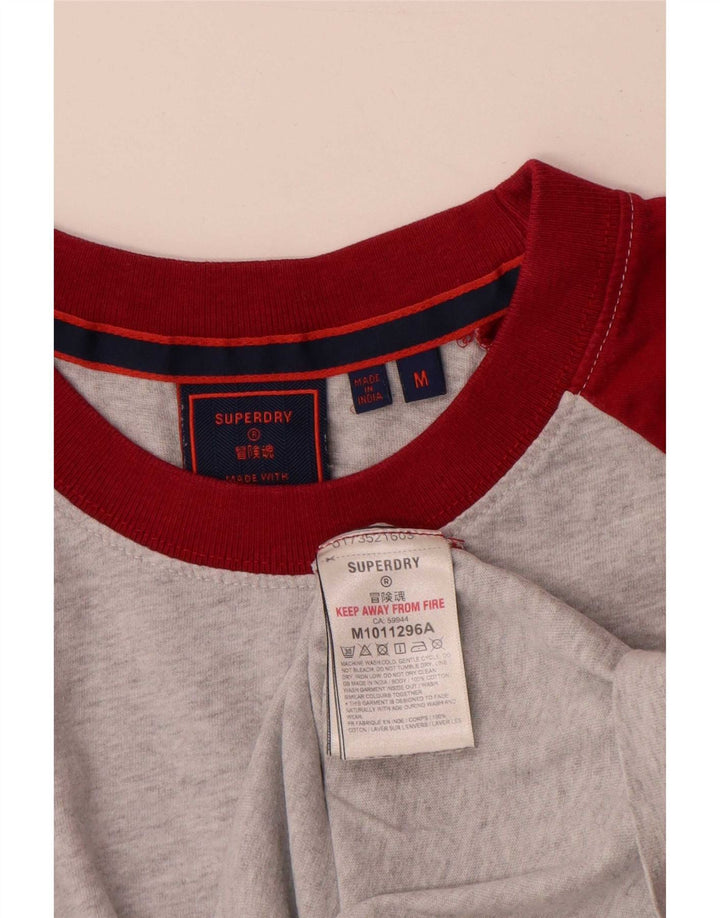 Tricou Superdry pentru bărbați Top, gri mediu, bumbac color bloc