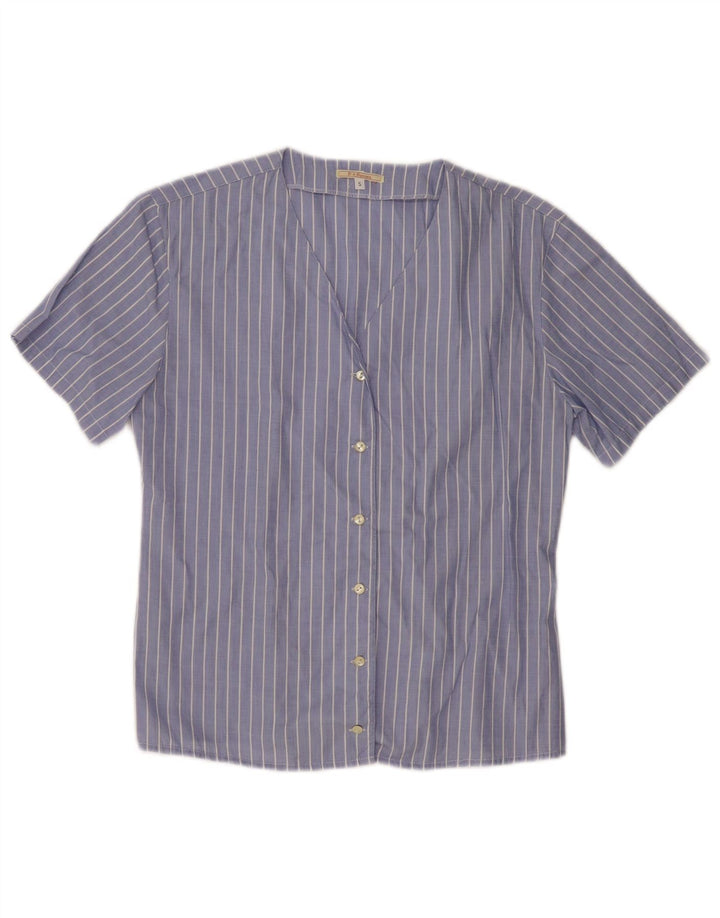 Cămașă cu mânecă scurtă pentru femei PAOLO PECORA UK 10 Bumbac cu dungi albastre mici