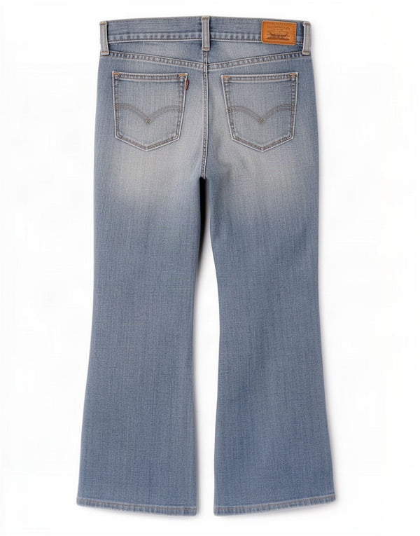 Blugi Levi's pentru femei 522 Ultra Low Bootcut US 4 Small W27 L28 Blue Bumbac