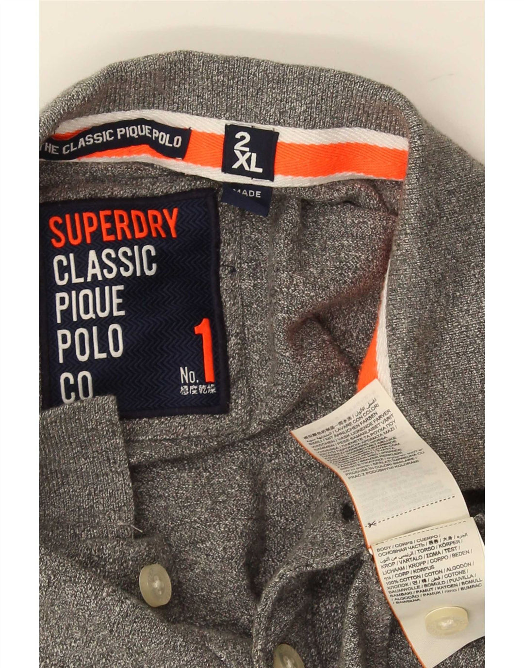 Tricou polo pentru bărbați Superdry 2XL bumbac gri