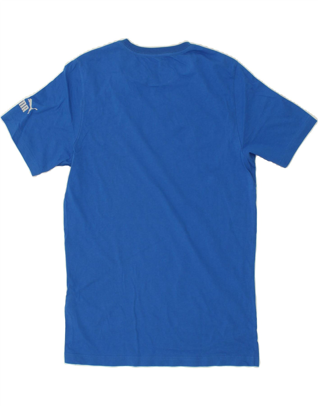 PUMA Mens Graphic T-Shirt Top Small Blue Cotton Vintage Puma and Second-Hand Puma from Messina Hembry 