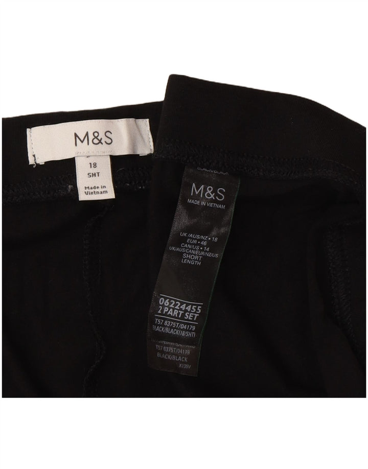 Leggings pentru femei Marks & Spencer UK 18 XL bumbac negru