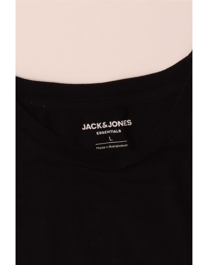 Tricou Jack & Jones pentru bărbați Top mare din bumbac negru
