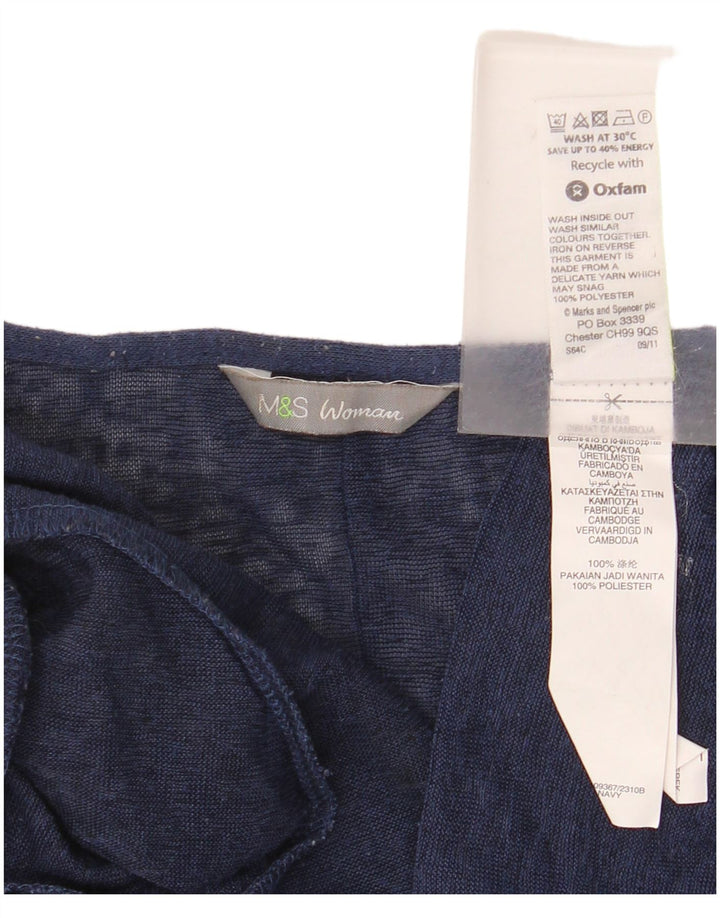 Pulover cardigan pentru femei Marks & Spencer UK 10 Poliester bleumarin mic