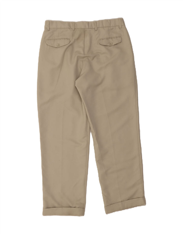 DOCKERS Mens Pegged Suit Trousers W36 L31 Beige Polyester Vintage Dockers and Second-Hand Dockers from Messina Hembry 