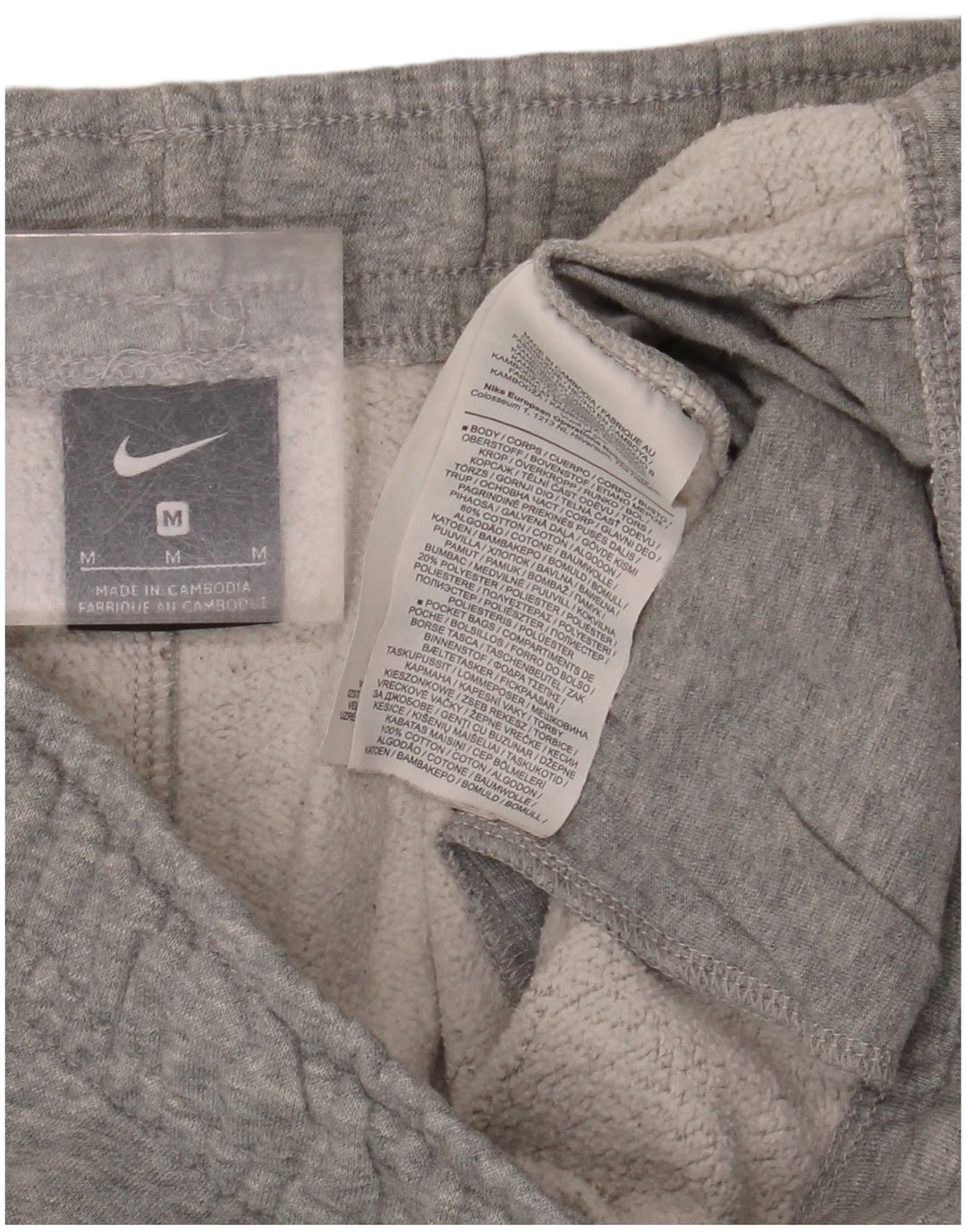 Pantaloni de trening pentru bărbați NIKE Pantaloni de jogging din bumbac cu pete gri mediu
